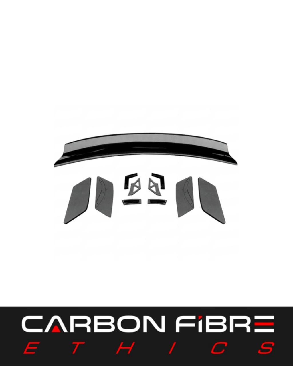 GT500 TRACK EDITION STYLE WATER TRANSFER PRINTING CARBON FIBER REAR SPOILER