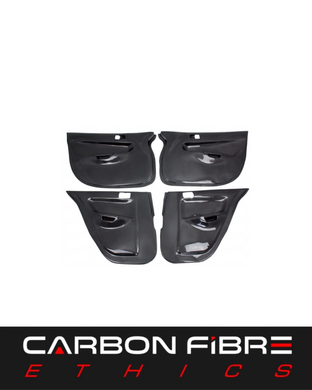 CARBON INSIDE DOOR PLATE (4 PCS) FOR 2008-2015 MITSUBISHI LANCER EVOLUTION EVO 10