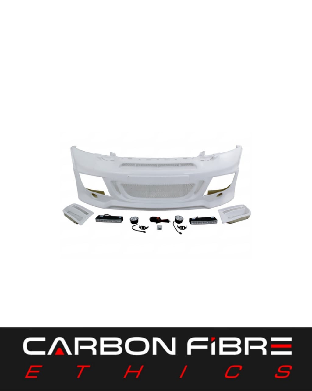 DUELL AG STYLE FRP FRONT BUMPER+FOG LIGHT COVER FOR 2006-2013 BMW MINI COOPER S R56 R57