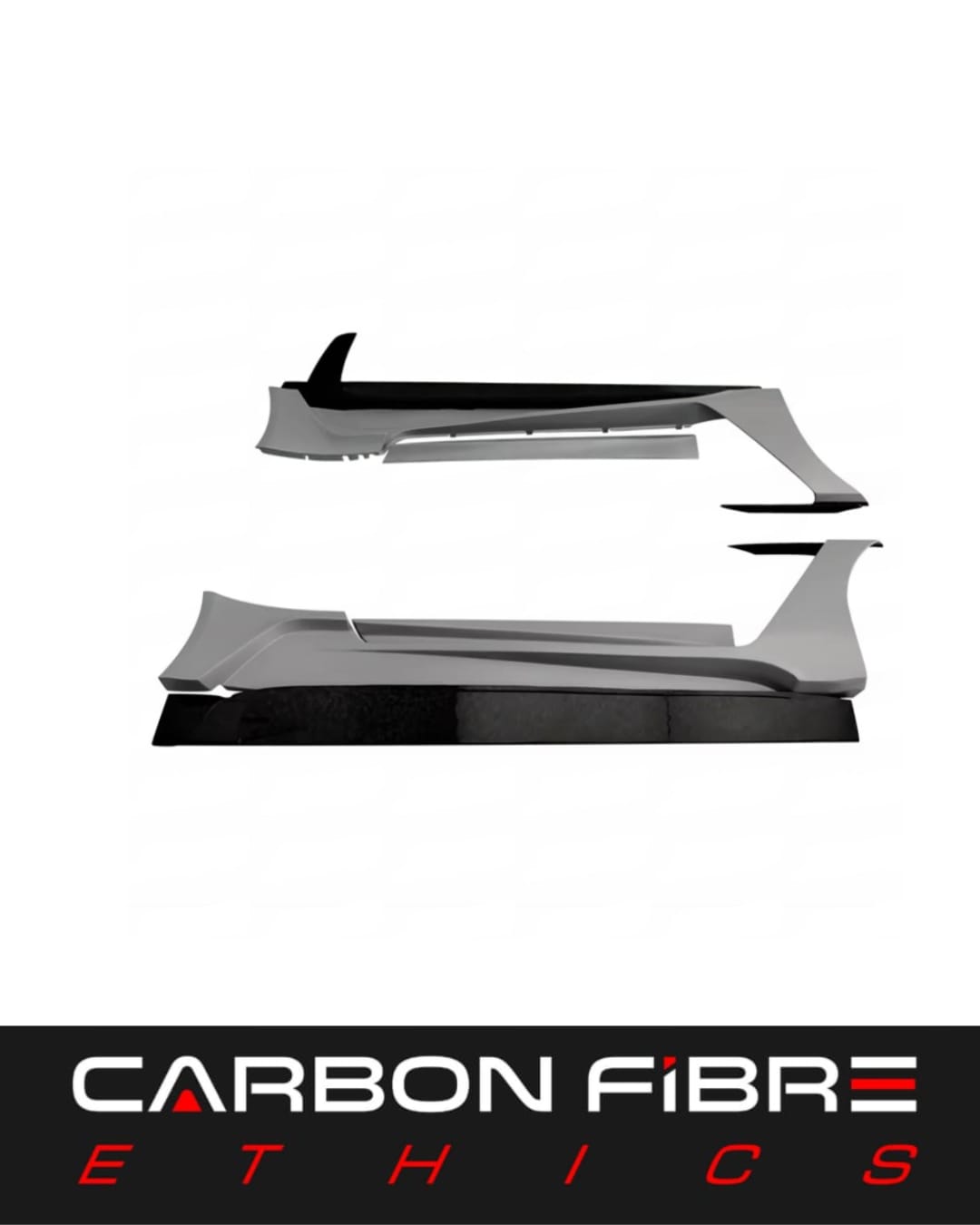 DB11 HALF FORGED CARBON SIDE SKIRTS