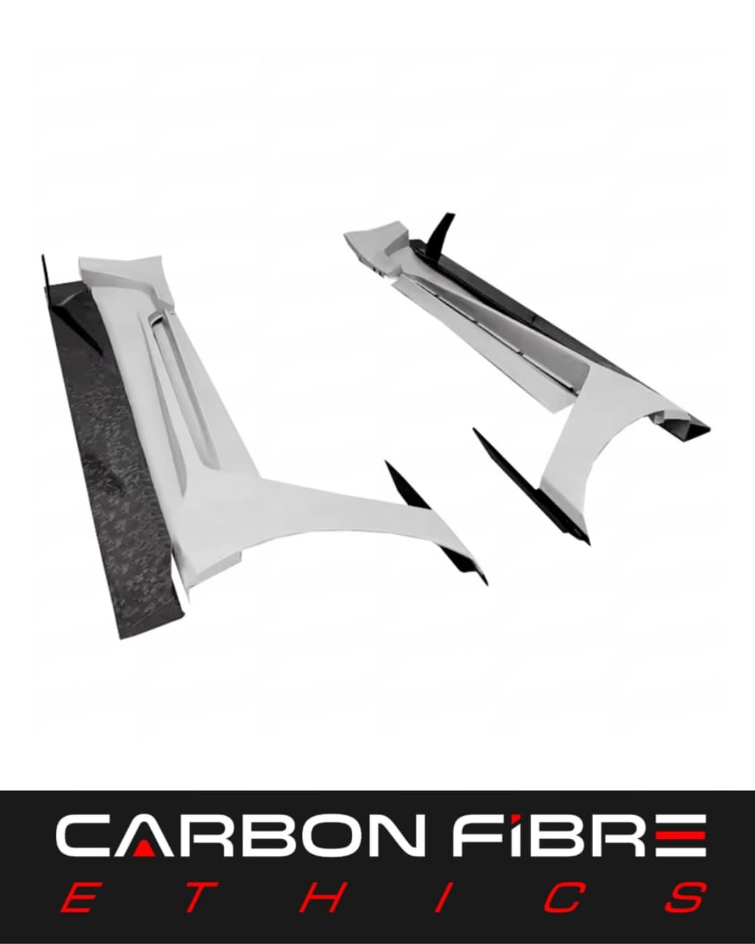 DB11 HALF FORGED CARBON SIDE SKIRTS