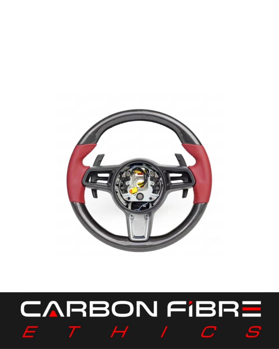 B STYLE CARBON FIBER STEERING WHEEL FOR PORSCHE CAYMAN BOXSTER MACAN CARRERA 911 CAYENNE PANAMERA UPGRADE
