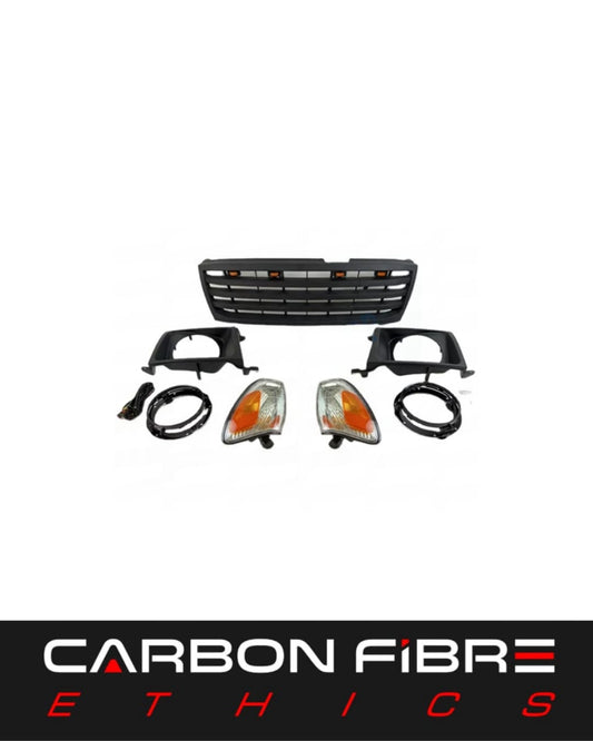 ABS FRONT GRILLE WITH HEADLIGHT COVER FOR 2003-2007 LAND CRUISER FZJ100