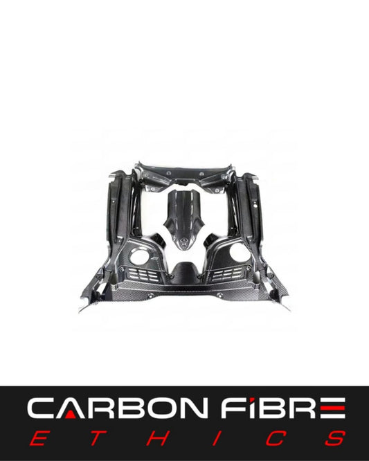 DRY CARBON ENGINE COVER (5 PCS) FOR 2020-2023 MASERATI MC20
