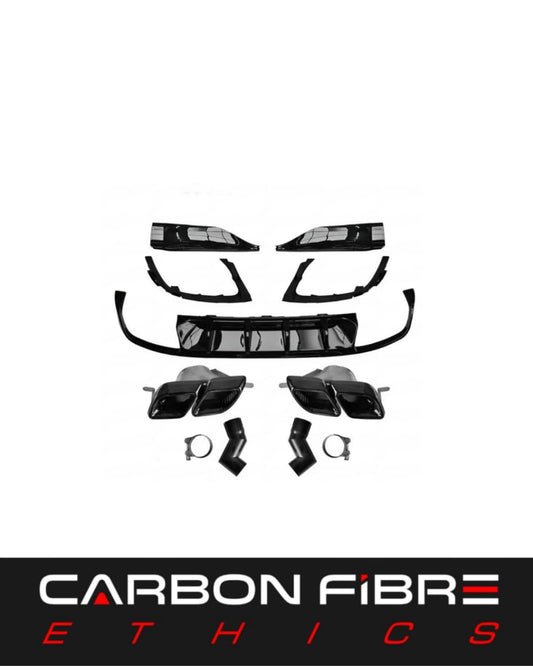 R STYLE PP REAR DIFFUSER WITH EXHAUST PIPE FOR 2019-2023 VW CC ARTEON