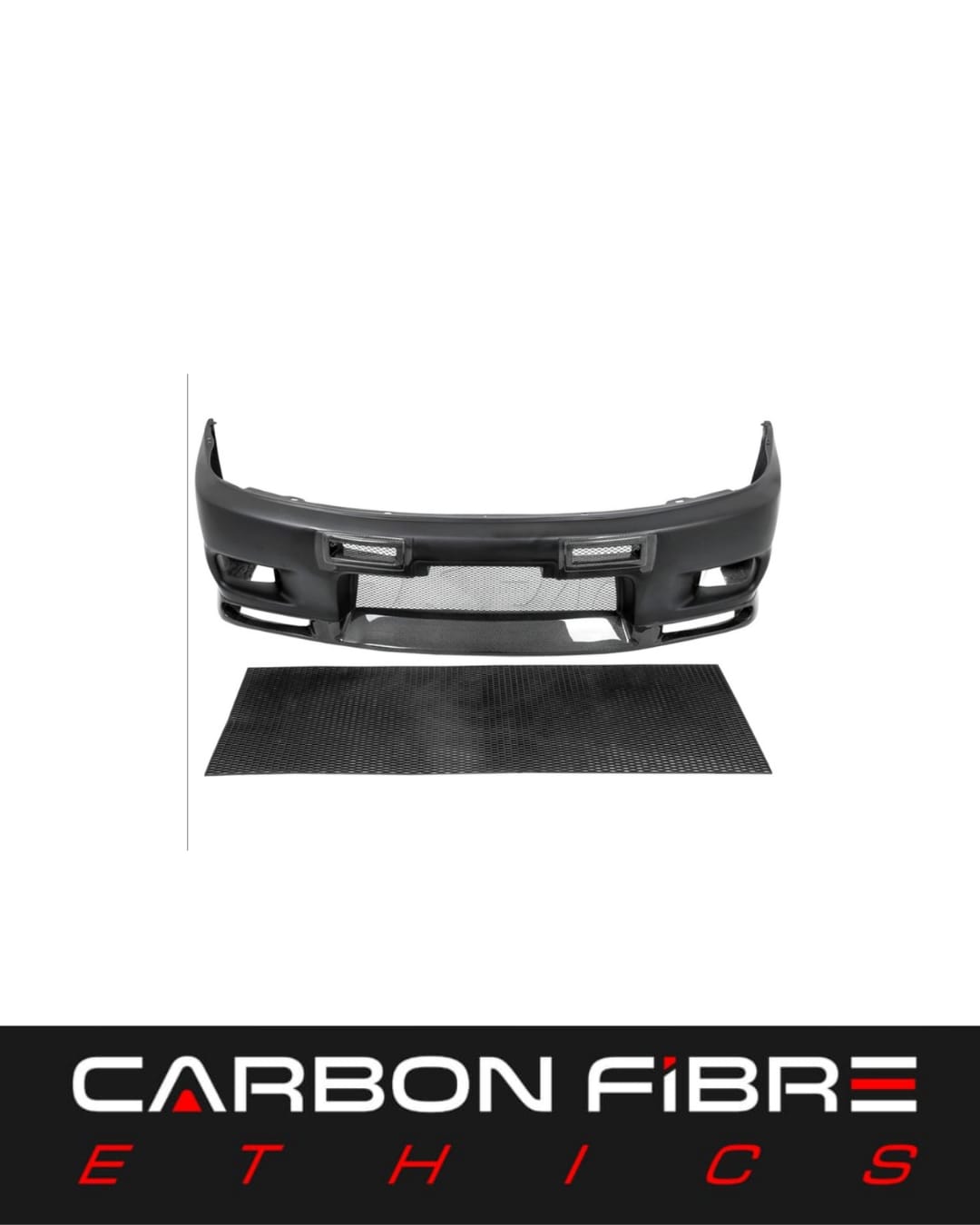 NISMO STYLE HALF CARBON FRONT BUMPER FOR 1995-1998 NISSAN R33 GTR