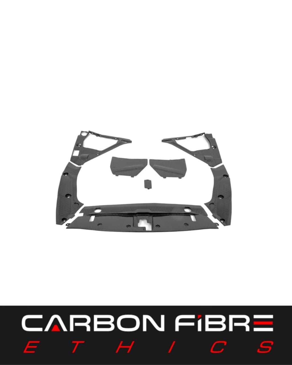 HONEYCOMB CARBON ENGINE COVER (7 PCS) FOR 2008-2022 NISSAN GTR R35